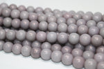Gray Lilac Smooth Czech Glass Beads 11mm, 8 inches Strand