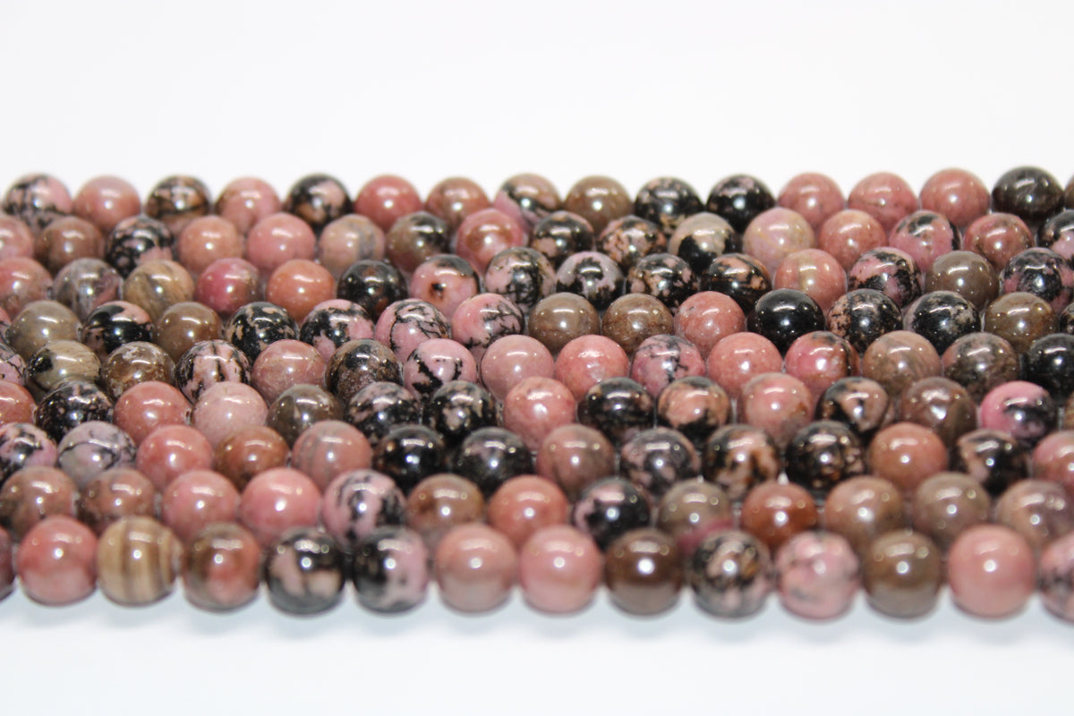 Black Rhodochrosite, 16 inches strand