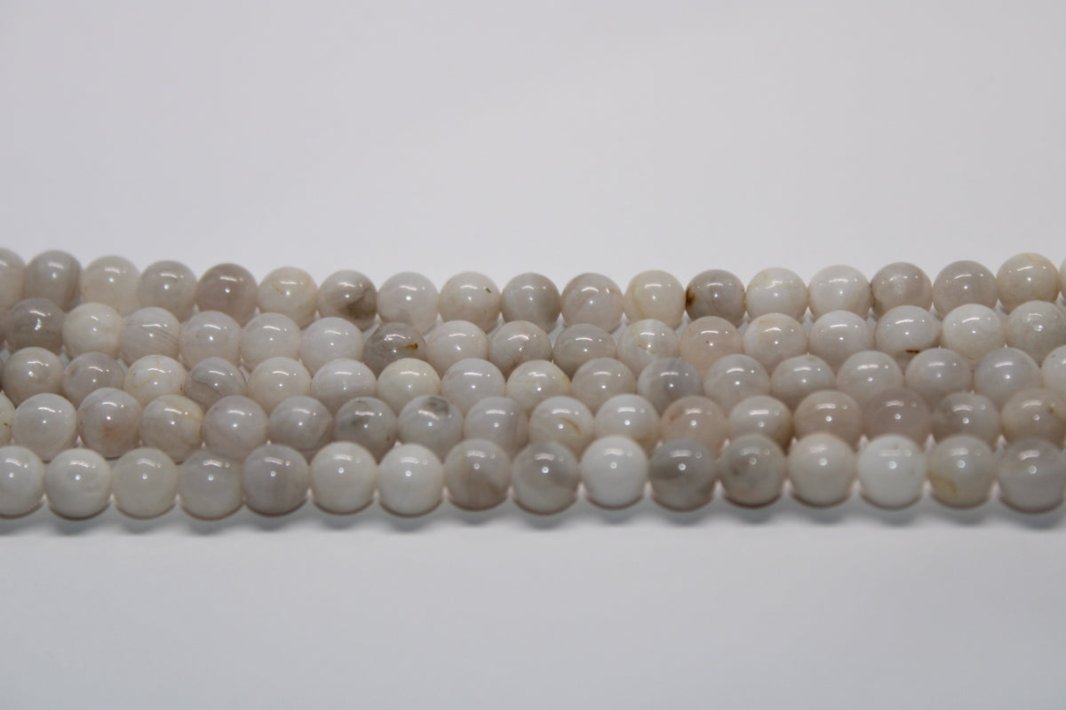 White Crazy Agate, 16 inches Strand