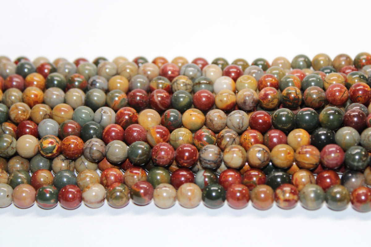 Red Picasso Jasper, 16 inches Strand