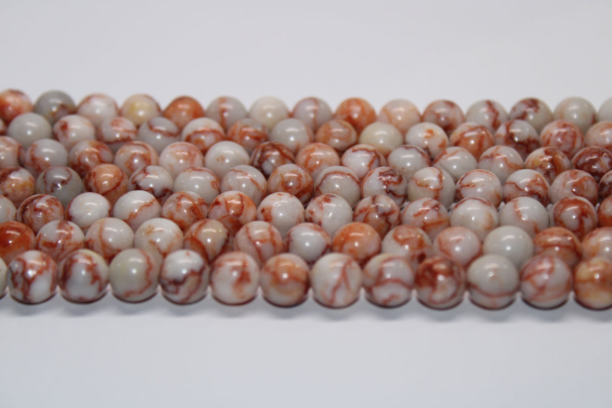 Red Network Jasper Sherly Dragon jasper, 16 inches strand