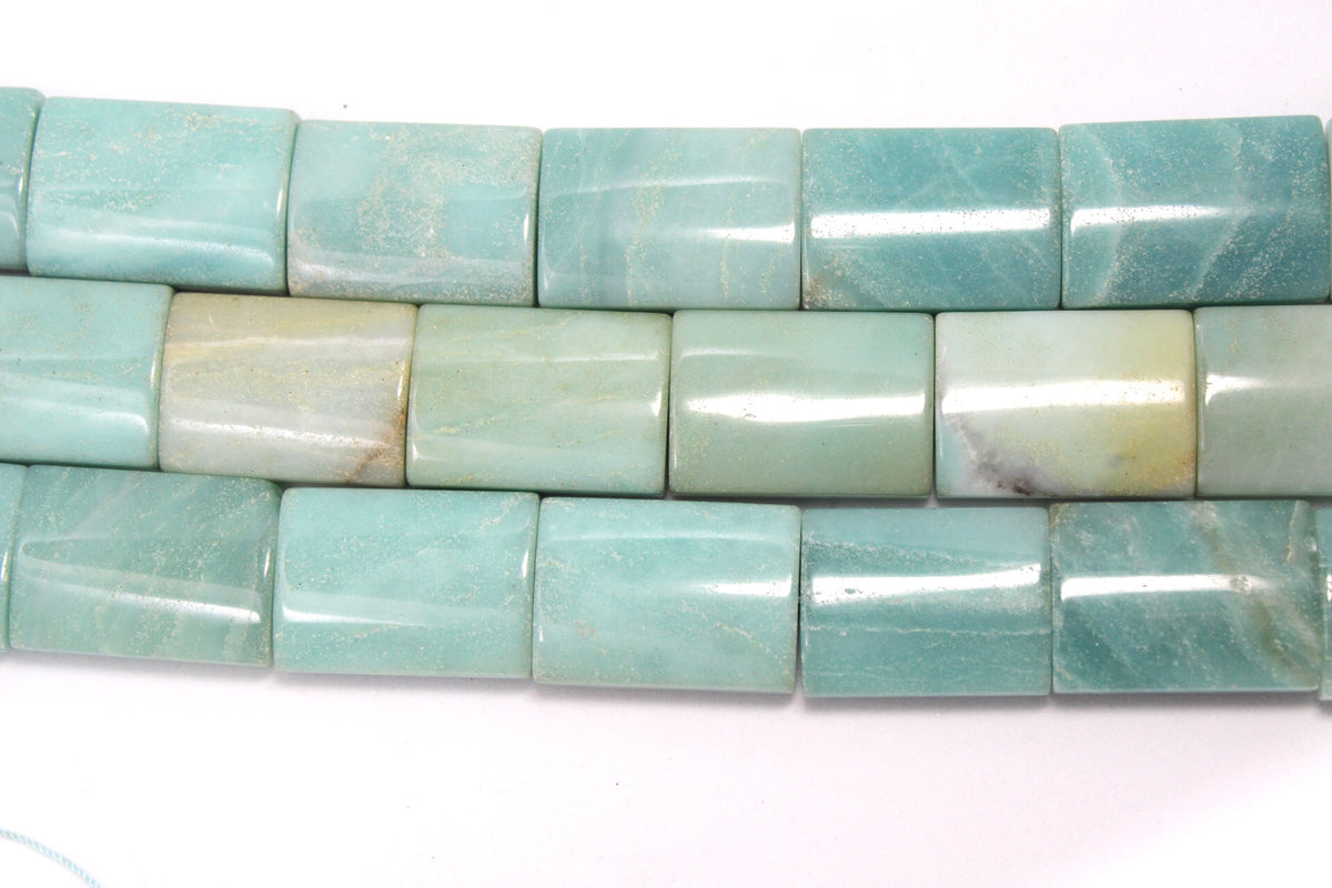 Amazonite Square Gemstone Beads 22mmx32mm, 16in Strand