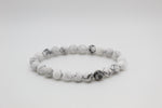 White Howlite Faceted Bracelet