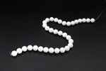 White Stone Round Gemstone Beads 16" Strand