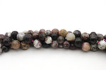 Pink Tourmaline Round Gemstone Beads 16" Strand