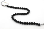 Black Onyx Round Faceted Gemstone Beads 16" Strand