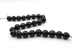 Black Onyx Round Faceted Gemstone Beads 16" Strand