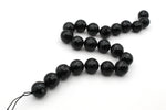 Black Onyx Round Faceted Gemstone Beads 16" Strand