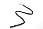 Black Onyx Round Smooth Gemstone Beads 16" Strand