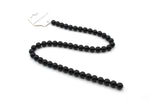 Black Onyx Round Smooth Gemstone Beads 16" Strand