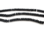 Natural Obsidian Rondelle Smooth Gemstone Beads 16" Strand
