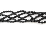 Black Onyx Oval Smooth 6 x 9 mm Gemstone Beads 16" Strand