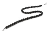 Natural Black Obsidian Round Smooth Gemstone Beads 16" Strand