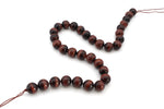 Red Tigers Eye Round Gemstone Beads 16" Strand