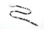 Black White Zebra Jasper Round, 16 inches Strand