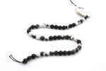 Black White Zebra Jasper Round, 16 inches Strand