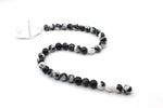 Black White Zebra Jasper Round, 16 inches Strand