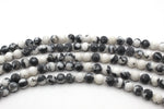 Zebra Jasper Round Smooth Gemstone Beads 16" Strand