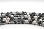 Zebra Jasper Round Smooth Gemstone Beads 16" Strand