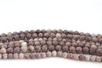 Chinese Lapidolite Stone Round Gemstone Beads 16" Strand