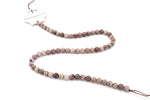 Chinese Lapidolite Stone Round Gemstone Beads 16" Strand