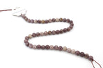 Chinese Lapidolite Stone Round Gemstone Beads 16" Strand