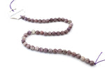 Chinese Lapidolite Stone Round Gemstone Beads 16" Strand