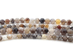 Botswana Agate Round Gemstone Beads 16" Strand