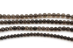 Smoky Quartz Round, 16 inches Strand