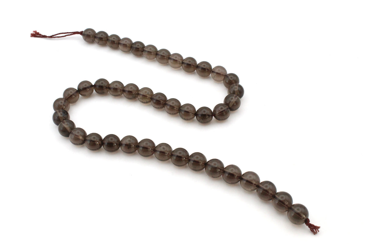Smoky Quartz Round, 16 inches Strand
