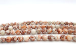 Red Network Jasper Sherly Dragon Round Faceted, 16 inches strand