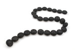 Lava Stone Round Flat 16 mm