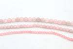 Rose Quartz Round Faceted Gemstone Beads 16" Strand