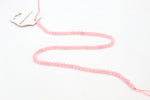 Rose Quartz Round Faceted Gemstone Beads 16" Strand