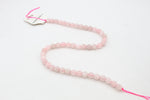 Rose Quartz Round Faceted Gemstone Beads 16" Strand