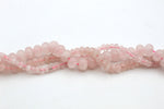 Rose Quartz Rondelle Smooth Gemstone Beads 16" Strand