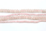 Rose Quartz Roundelle Faceted Gemstone Beads 16" Strand