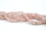 Rose Quartz Bamboo 7 x 10 mm