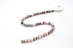 Pink Zebra Jasper Round, 16 inches strand