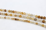 Yellow Tangerine Round Gemstone Beads 16" Strand