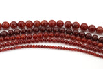 Carnelian Stone Round Smooth Grade AAA Gemstone Beads 16" Strand