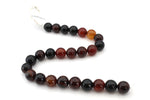 Carnelian Agate Stone Round Smooth Gemstone Beads 16" Strand