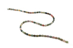 Indian Agate Tube Oval 4 x 6 mm Gemstone Beads