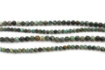 African Turquoise Round Gemstone Beads 16" Strand