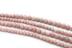 Pink Opal Round Gemstone Beads 16" Strand