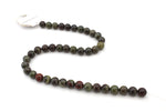 Dragon Bloodstone Round Gemstone Beads, 16 inches Strand