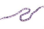 Amethyst Rectangle Natural 8 - 10 mm Gemstone Beads
