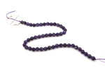 Amethyst Round Gemstone Beads 16" Strand