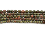 Unakite Round Gemstone Beads, 16 inches Strand