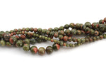 Unakite Round Gemstone Beads, 16 inches Strand